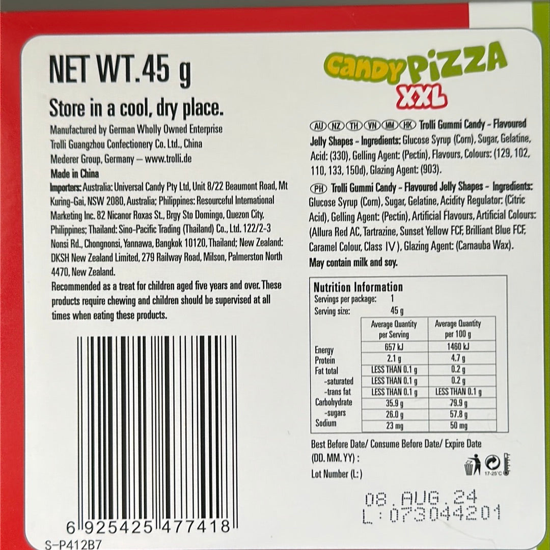 Trolli Gummi Pizza XXL