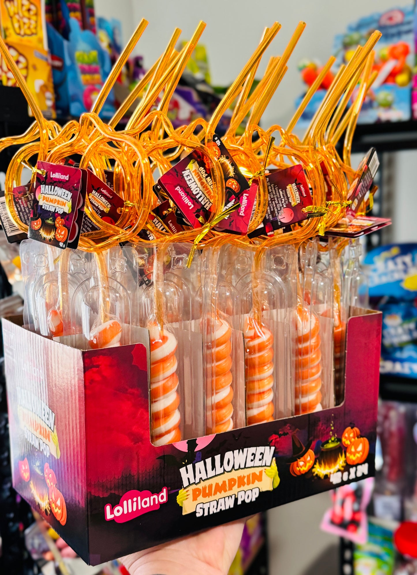 Halloween Pumpkin Straw Pop